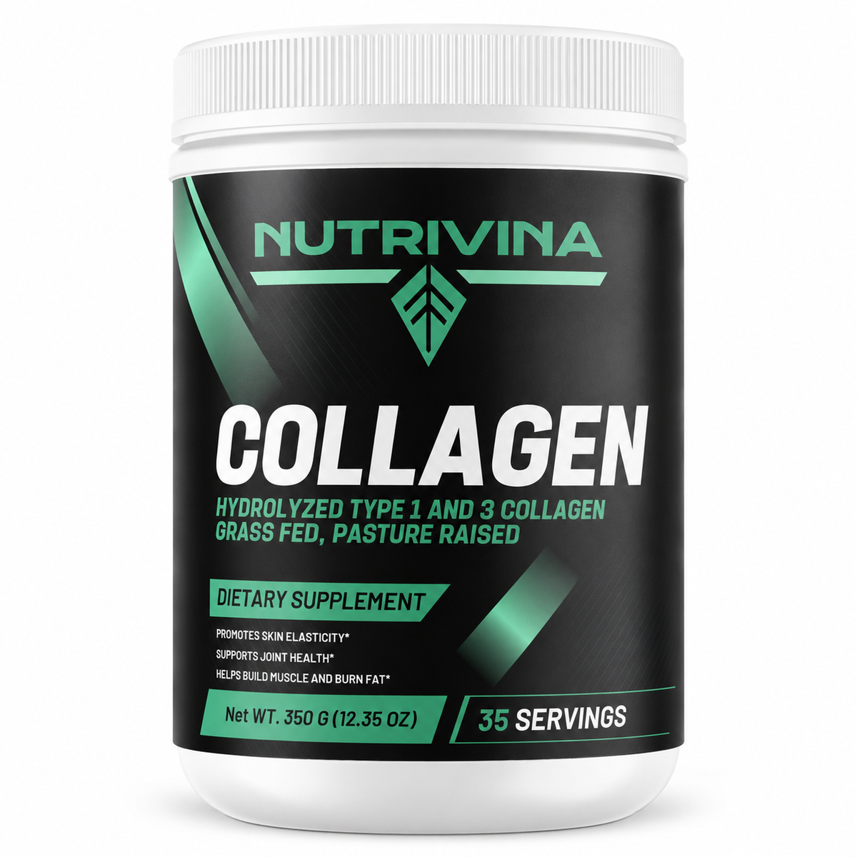 Nutrivina Collagen Type 1 & 3 Grass-Fed | 12.35 oz | 35 Servings