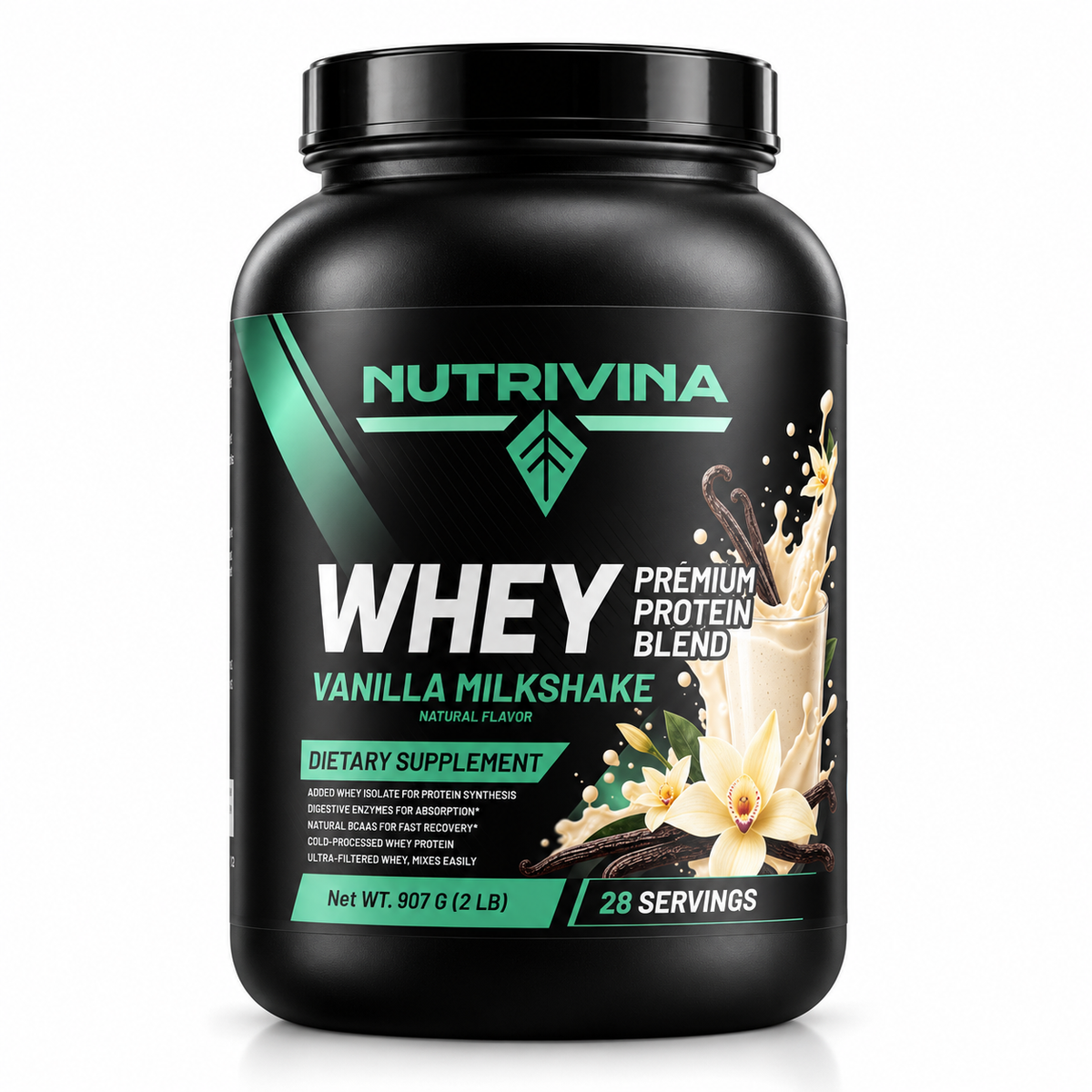 Nutrivina Whey Protein Vanilla | 2 lb | 28 Servings