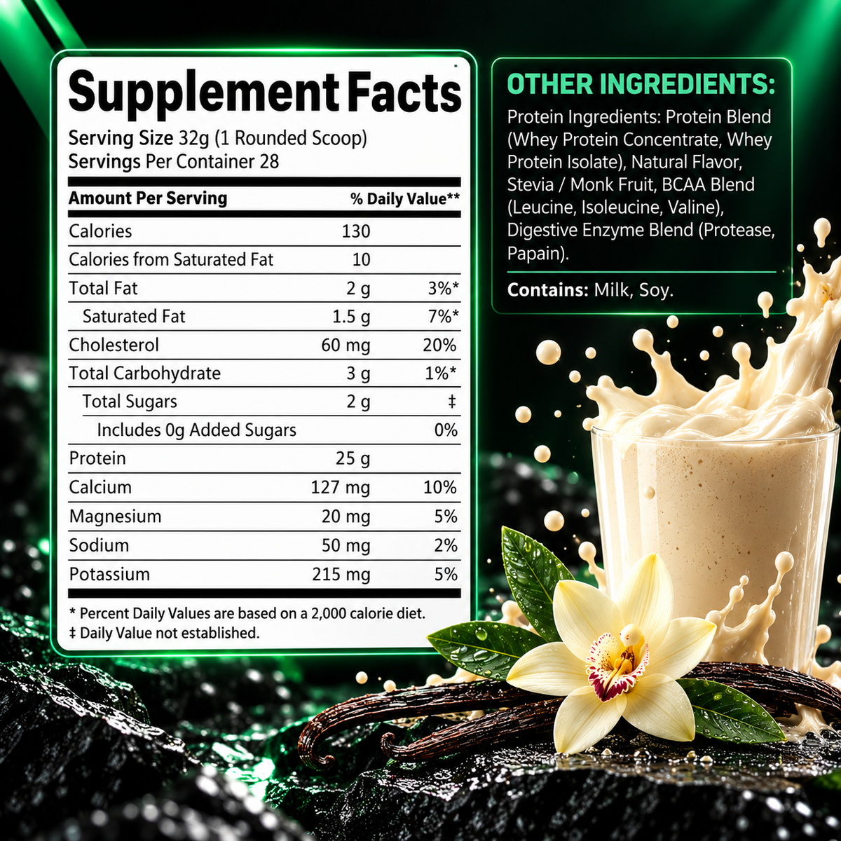 Nutrivina Whey Protein Vanilla | 2 lb | 28 Servings