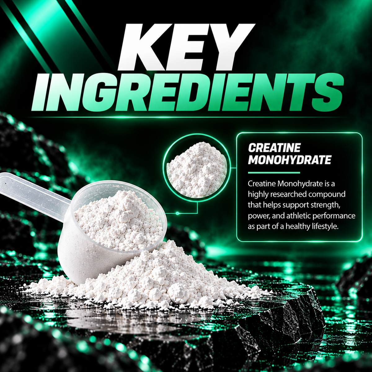 Nutrivina Creatine Monohydrate | 300g | 60 Servings