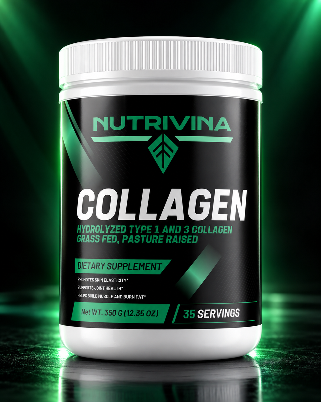 Nutrivina Collagen Type 1 & 3 Grass-Fed | 12.35 oz | 35 Servings