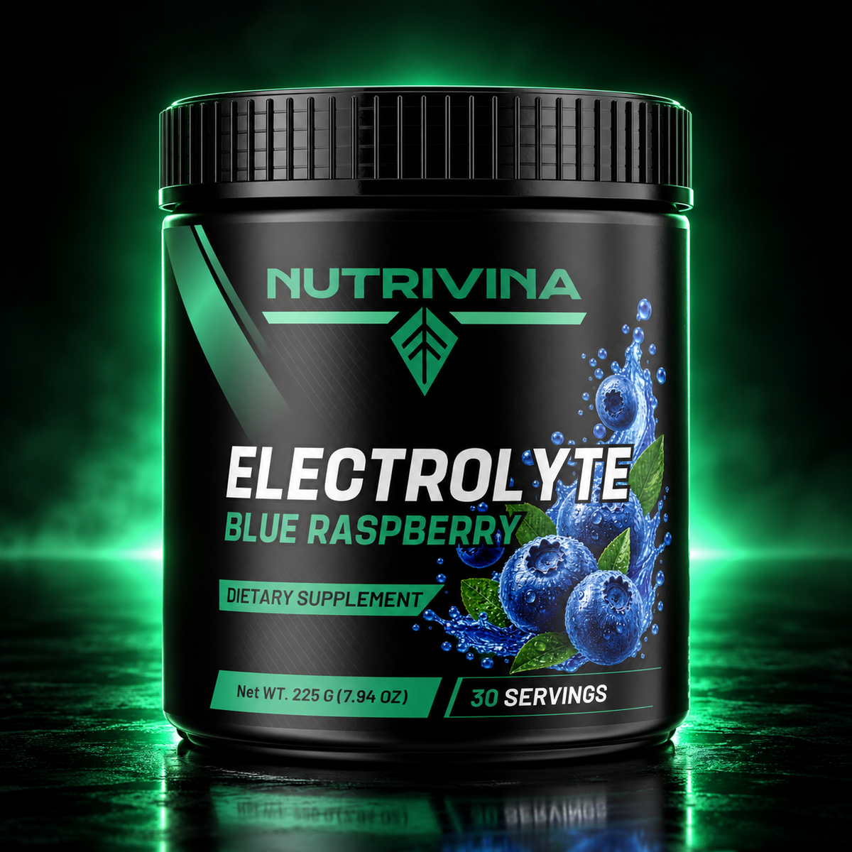 Nutrivina Electrolytes Blue Raspberry | 7.94 oz | 30 Servings