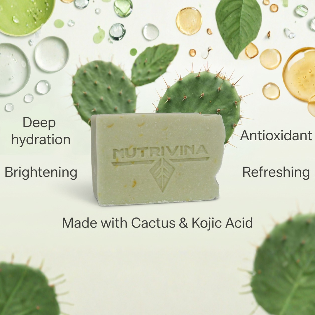 Cactus & Kojic Acid Facial Bar Soap - Brightening & Dark Spot Treatment