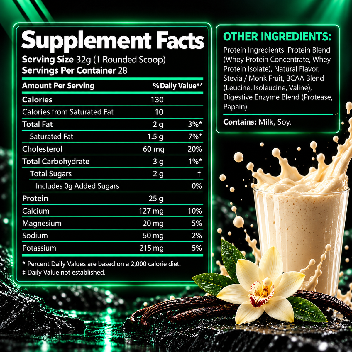 Nutrivina Whey Protein Vanilla | 2 lb | 28 Servings
