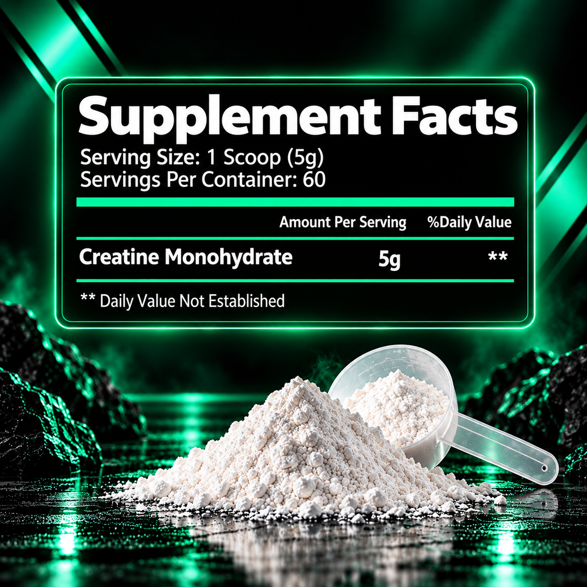 Nutrivina Creatine Monohydrate | 300g | 60 Servings