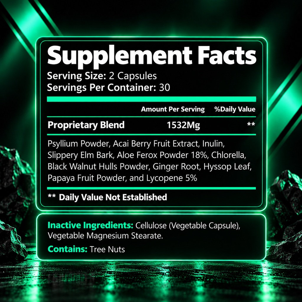 Nutrivina Max Detox Acai Berry Complex | 60 Capsules