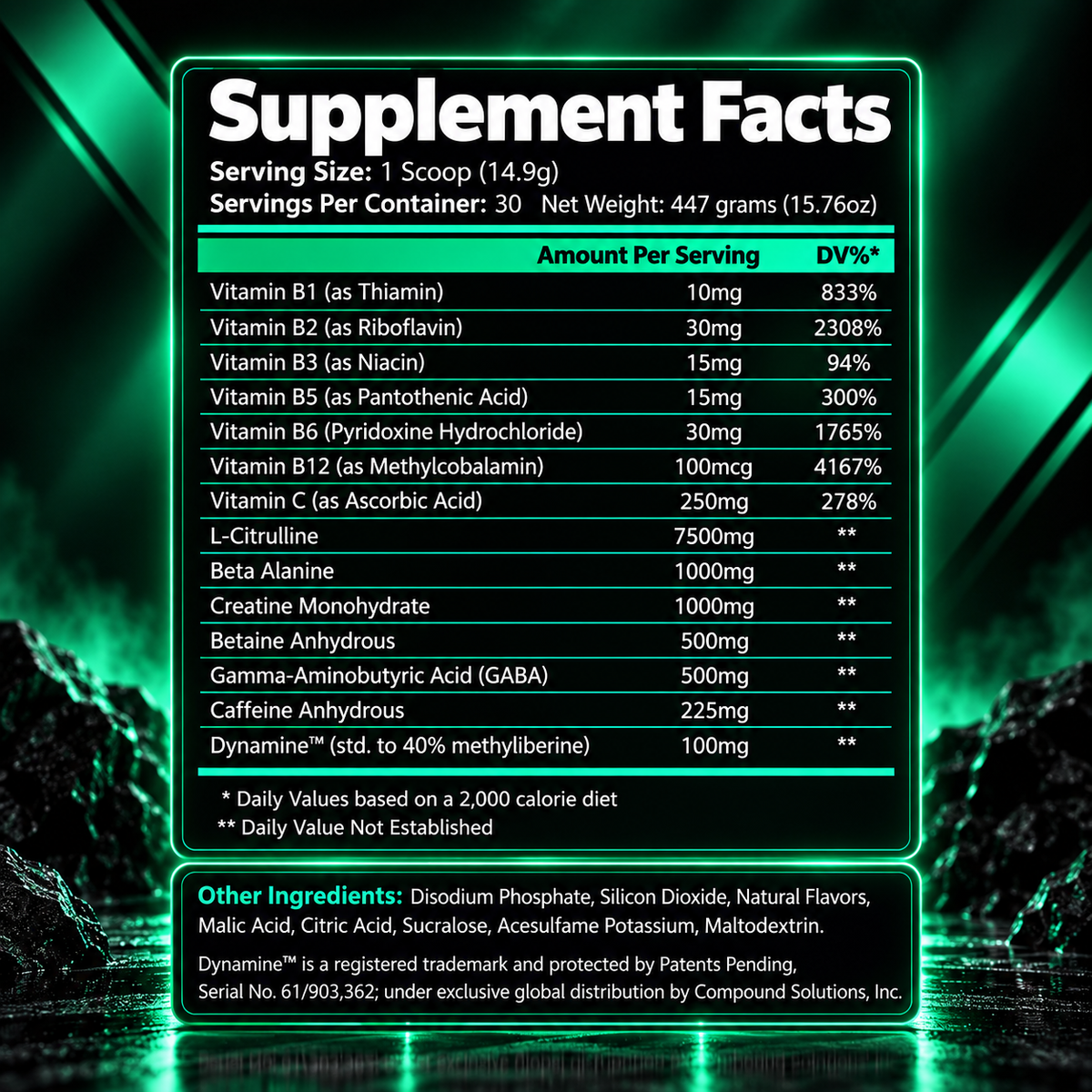 Nutrivina Pre-Workout Tropical Sunrise | 15.76 oz | 30 Servings