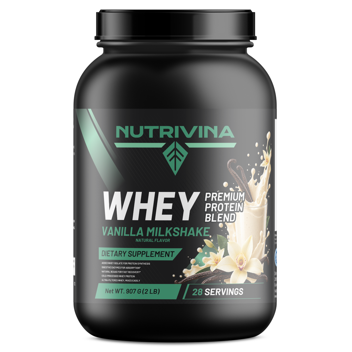 Nutrivina Whey Protein Vanilla | 2 lb | 28 Servings