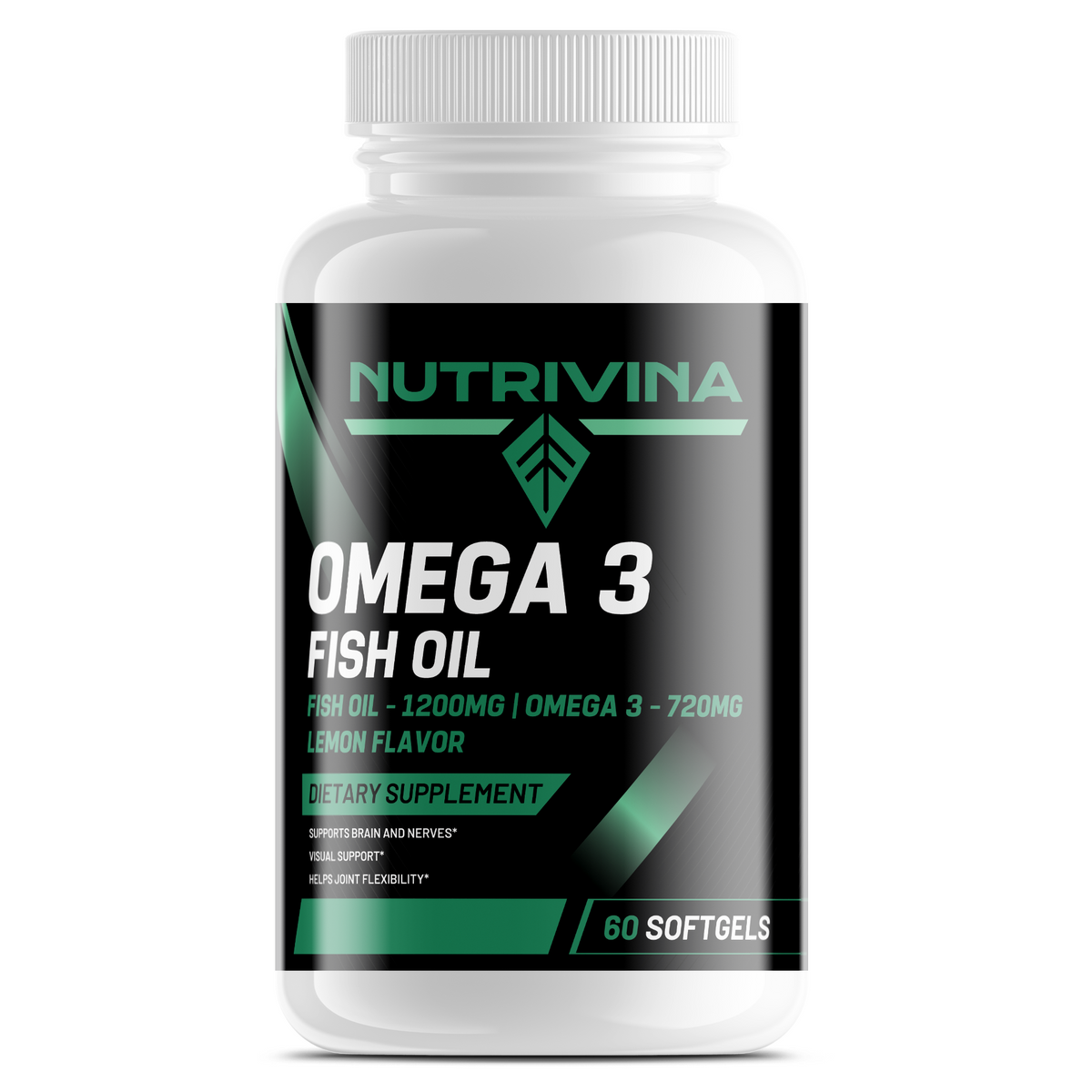 Nutrivina Omega-3 Fish Oil | 60 Lemon Softgels