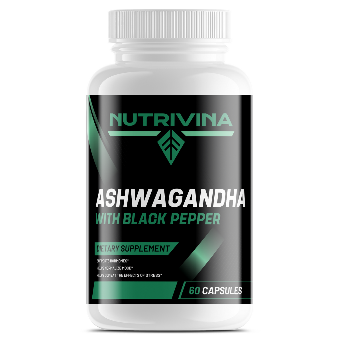Nutrivina Ashwagandha with Black Pepper | 60 Capsules
