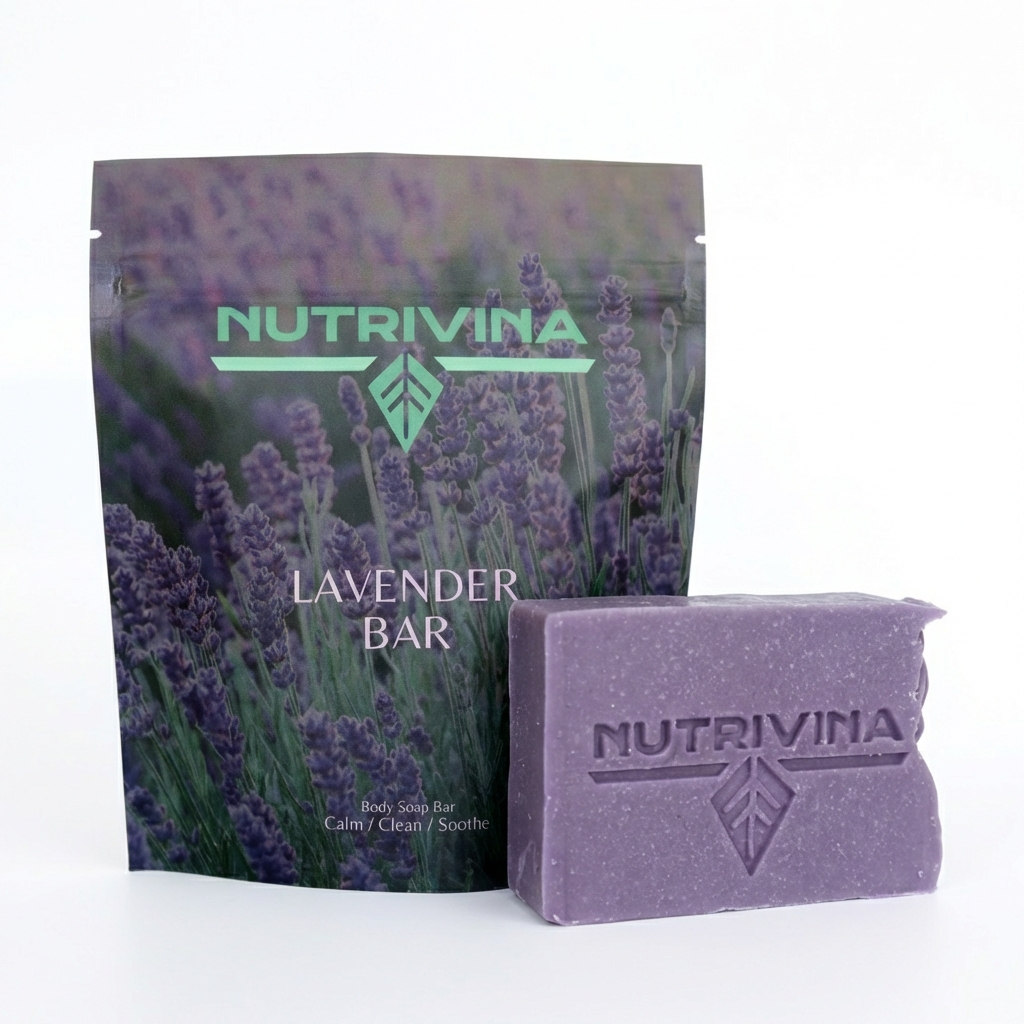 Jabón corporal calmante de lavanda - Relajante y nutritivo